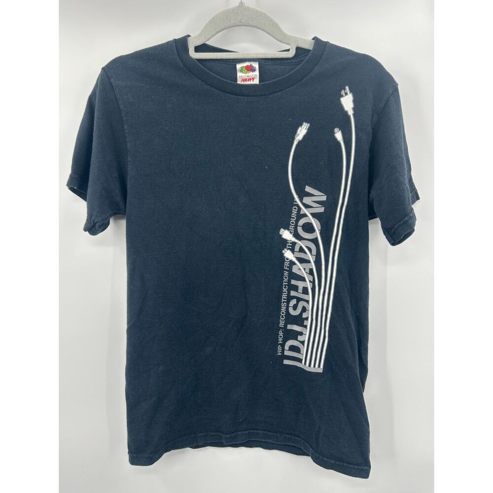 VTG DJ Shadow Cord Reconstruction from the Underground Up Black TShirt S Cotton
